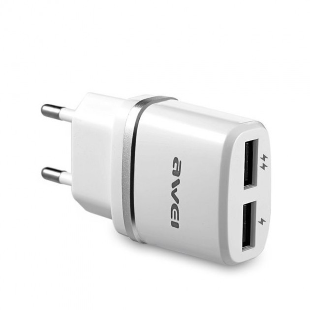 Мережевий адаптер Awei C-930 на 2 USB 5 V, 2.1 A, фото 1