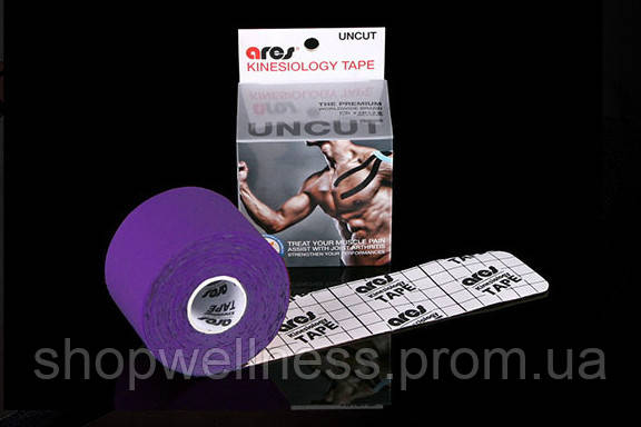 Кинезиологический тейп ARES TAPE 5м, фіолетовий