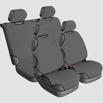 Чохли універсальні на 4 сидіння Beltex Delux сірі HYUNNDAI: Accent Coupe, Elantra, Getz, H-1, i20, i30, i40,