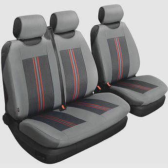 Чохли універсальні на передні сидіння 2+1 Beltex Comfort сірі OPEL Vivaro, MERCEDES Vito