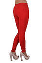 Жіночі брюки стрейтч. червоні, фото 2