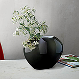 Ваза кришталь Satin Black 40 см Nude Glass, фото 3