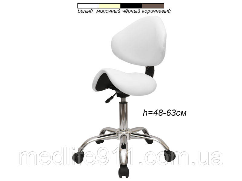 Стул-седло для мастера модель 854A со спинкой - фото 1 - id-p658743233