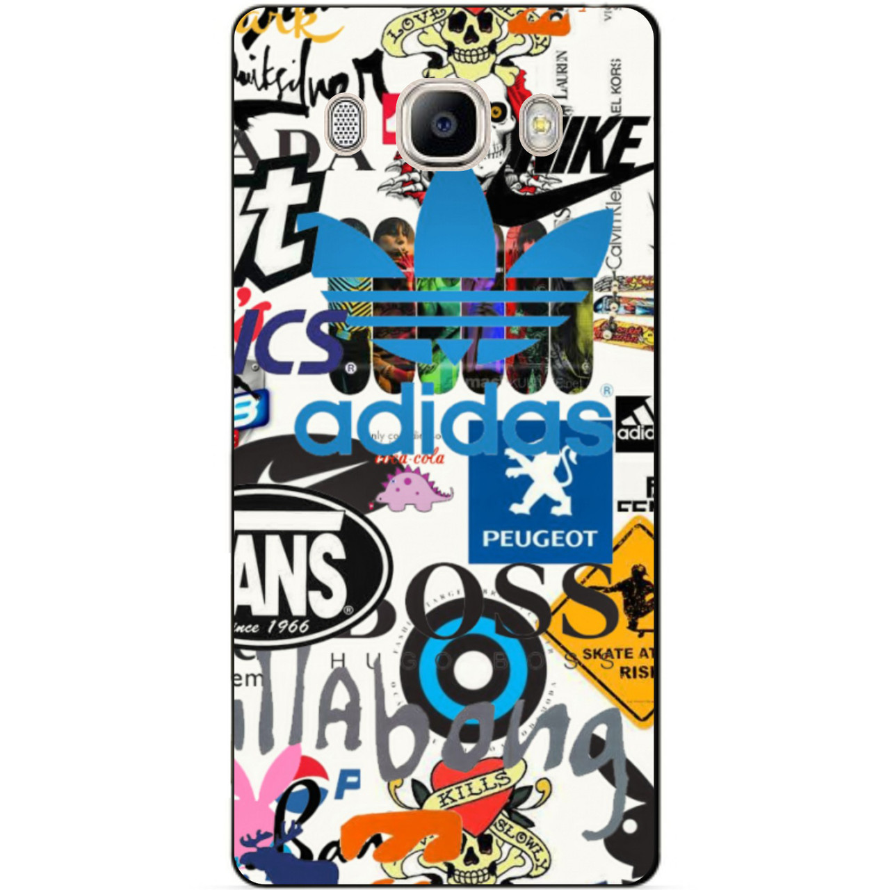 Бампер силіконовий чохол для Samsung J7 2016 Galaxy J710 з малюнком Adidas