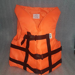 Жилет дорослий рятувальний страхувальний Fishmaster 120-160 кг жовтогарячий арт. ZS-120160-O