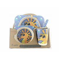 Посуд для годування дітей "Морський кінь" екологічний бамбуковий