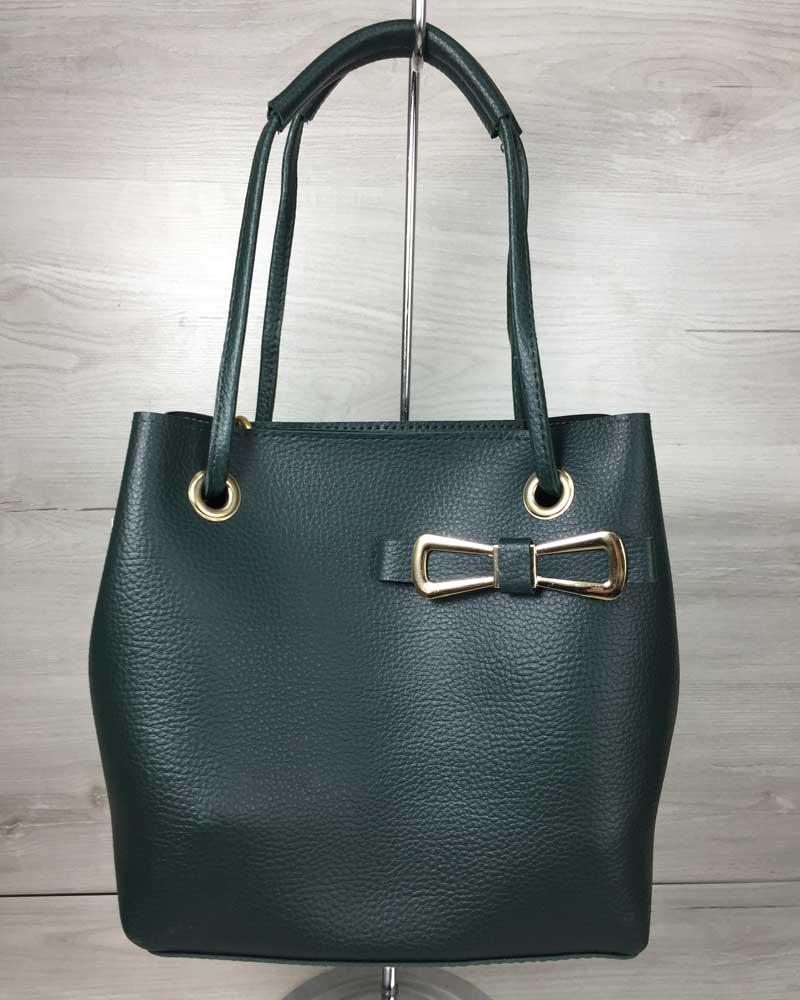 2в1 Молодежная женская сумка Бантик зеленого цвета | Купить 2в1 ...