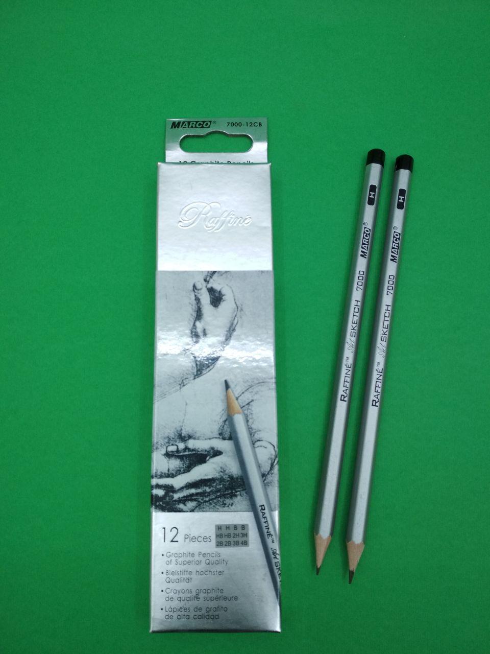 Олівець простий набір 12 шт. Марко raffine No7000-12СВ (1 пачка), фото 1