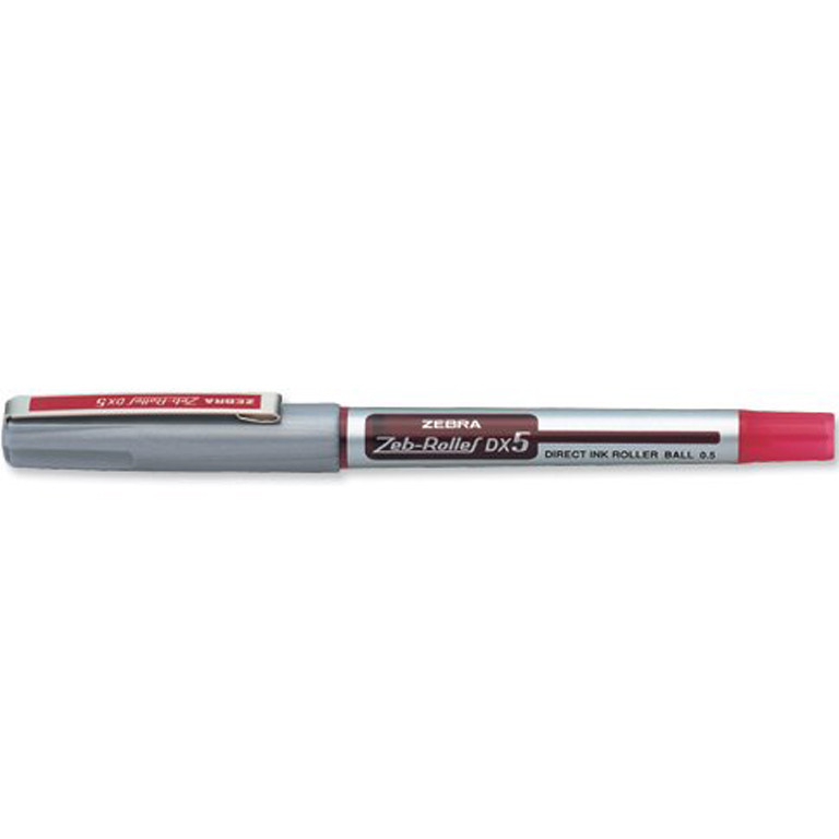 Ролер Zebra DX5 червоний, 0,5 мм