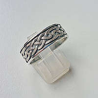 Серебряное кольцо без вставок орнамент Узел парные кольца 21.0