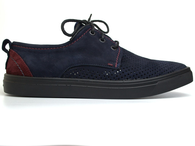 Сліпони кросівки в сіточку чоловіче взуття великий розмір Rosso Avangard Slip-On Blu-Red NUB Perf BS сині 