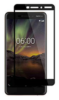 Захисне скло для Nokia 6 Dual, 0.25 mm, 3D Full Glue, колір чорний