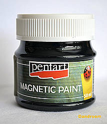 Фарба з ефектом магніту, Чорна, 50 мл, Pentart