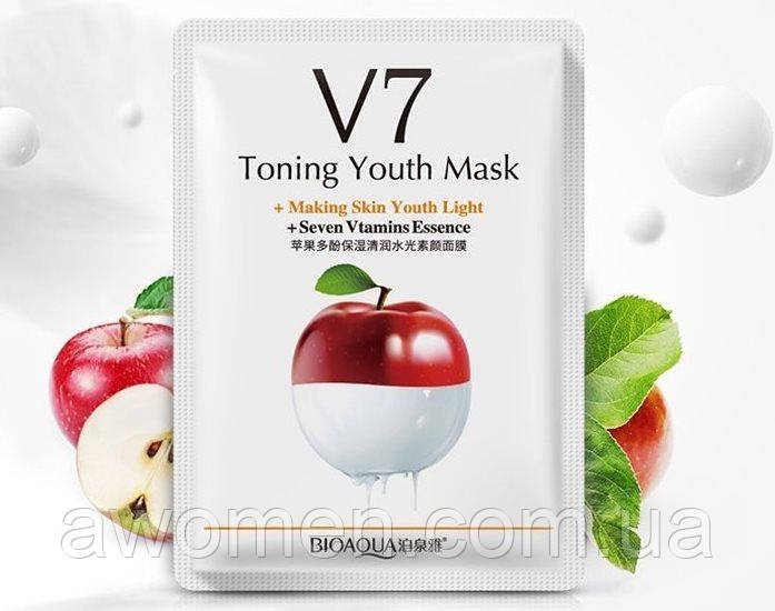 Тонізувальна вітамінна тканинна маска Bioaqua V7 Toning Mask 30 g