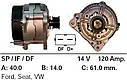 Генератор FORD Galaxy SEAT Alhambra Cordoba Ibiza Toledo VW Golf Passat Polo Sharan Vento 1.9 TDi SDi, фото 4
