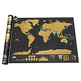 Скретч-мапа Світу в тубусі Gold Black Edition (AS-2099), фото 3