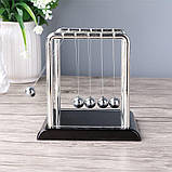 Маятник Кулі Ньютона розмір "M" — 13,5х11,5х14 см (AS-1967), фото 5