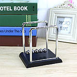 Маятник Кулі Ньютона розмір "M" — 13,5х11,5х14 см (AS-1967), фото 2