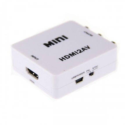 HDMI на RCA CVBS адаптер конвертер відео з аудіо 1080P HDV-610 AV-001, фото 2