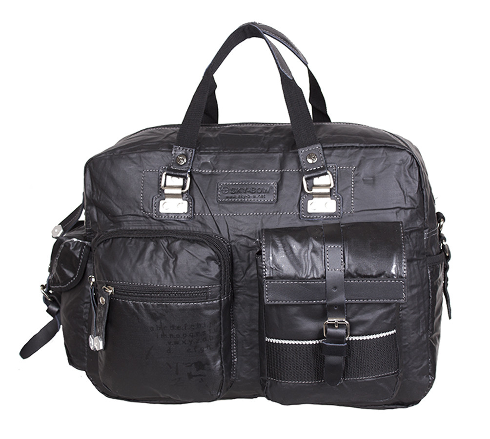 Чоловіча дорожня текстильна сумка SB09083 чорна