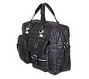 Чоловіча дорожня текстильна сумка SB09083 чорна, фото 2