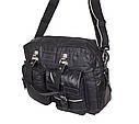 Чоловіча дорожня текстильна сумка SB09083 чорна, фото 3