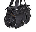 Чоловіча дорожня текстильна сумка SB09087 чорна, фото 5