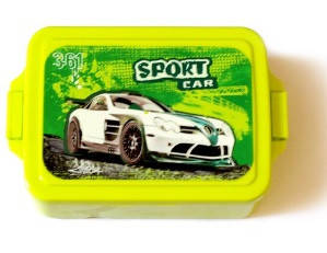 Ланч бокс дитячий 13017 "Sport" + ложка, вилка, кришка, що знімається (Kidis)
