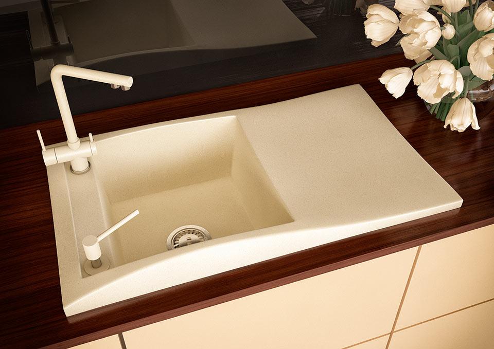 КУХОННА МОЙКА ГРАНИТНА ASKANIA STELLA 80 БІЖОВИЙ