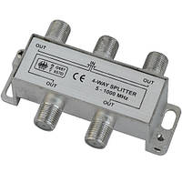 Сплиттер (Splitter) ТВ 4-way 5-1000MHZ, корпус_металл