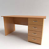 Стіл офісний робочий із чотирма шухлядами СР-5, фото 9