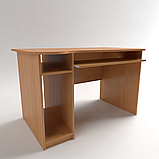 Стіл комп'ютерний фігурний із полицею під клавіатуру та системний блок СК-3, фото 4