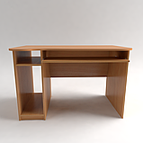 Стіл комп'ютерний фігурний із полицею під клавіатуру та системний блок СК-3, фото 5