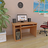 Стіл комп'ютерний фігурний із полицею під клавіатуру та системний блок СК-3, фото 7