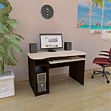 Стіл комп'ютерний фігурний із полицею під клавіатуру та системний блок СК-3, фото 8