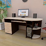 Стіл комп'ютерний з полицею під клавіатуру, системний блок і ящиками СК-7, фото 4