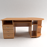 Стіл комп'ютерний з полицею під клавіатуру, системний блок і ящиками СК-7, фото 6