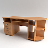 Стіл комп'ютерний з полицею під клавіатуру, системний блок і ящиками СК-7, фото 7