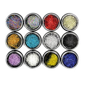 Набір стружки для дизайну нігтів "Дощ", 12 шт., фото 1