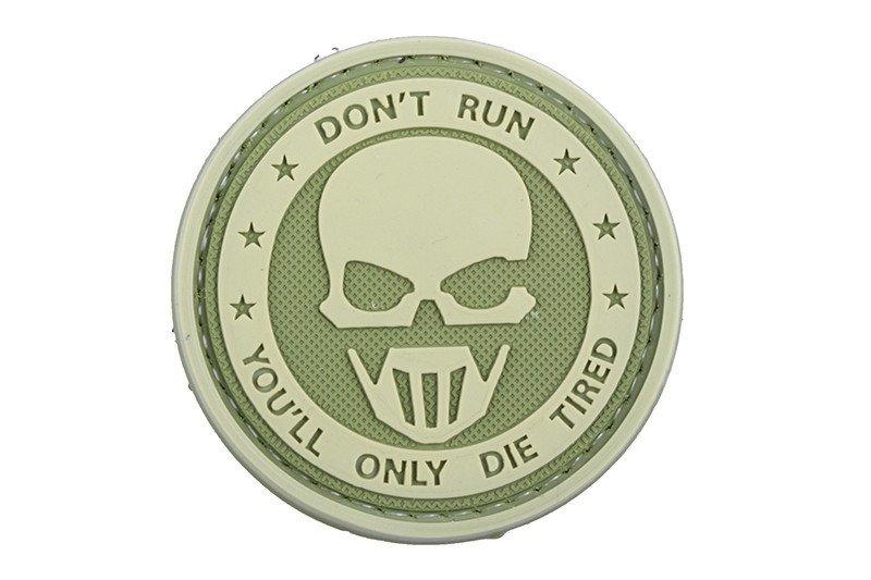 Naszywka 3D – don't Run - Ghost - olive [GFC Tactical] (для страйкболу)