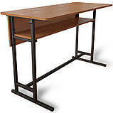 Стіл Аудіоторний Прямий на лижах із передньою панеллю та полицею учнівський, фото 2