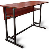 Стіл Аудіоторний Прямий на лижах із передньою панеллю та полицею учнівський, фото 3