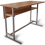 Стіл Аудіоторний Прямий на лижах із передньою панеллю та полицею учнівський, фото 5