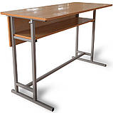 Стіл Аудіоторний Прямий на лижах із передньою панеллю та полицею учнівський, фото 6