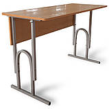 Парта шкільна П-подібна регульована за висотою з передньою панеллю, фото 6