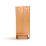 Шафа для роздягалки двосекційна з лавкою (620*250*1400h), фото 2