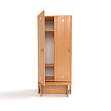 Шафа для роздягалки двосекційна з лавкою (620*250*1400h), фото 4