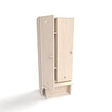 Шафа для роздягалки двосекційна з лавкою (620*250*1400h), фото 7