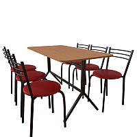Комплект мебели для кафе: стол Скорпион + 6 стульев Ника