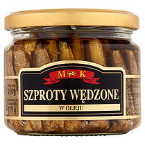 Шпроти в олії Szproty Wedzone M&K Польща в банку, 250 гр (опт 5 шт)